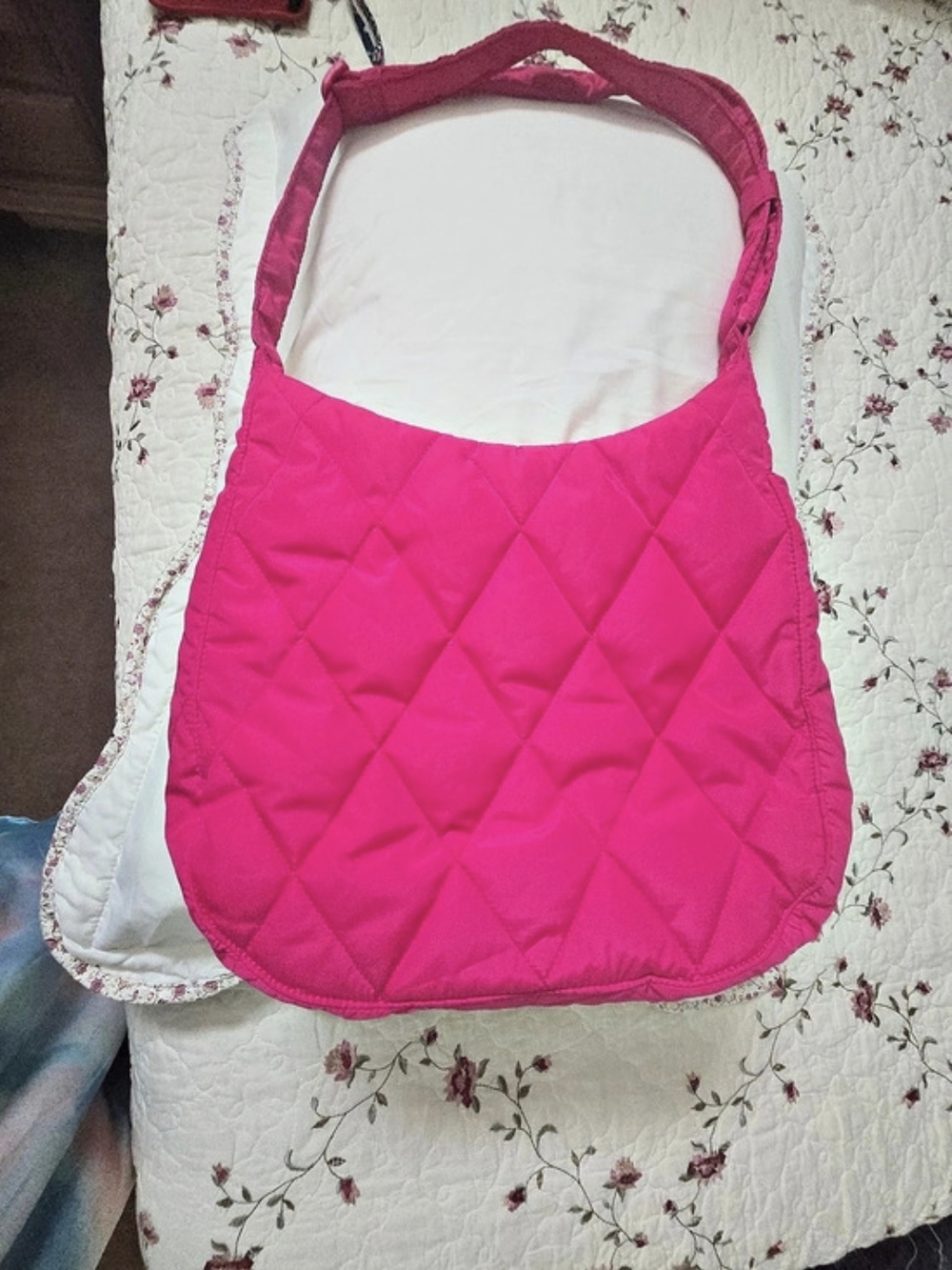 Quilted Shoulder Bag in Pink